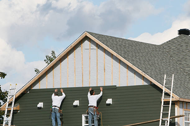 Professional Siding Replacement technician working in Sims, NC